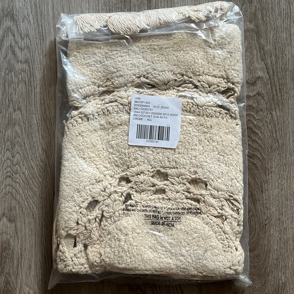 Crochet Sun Half Circle Bath Mat Cream - Picture 3 of 3